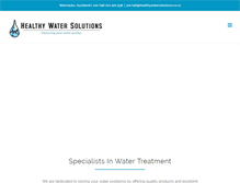Tablet Screenshot of healthywatersolutions.co.nz